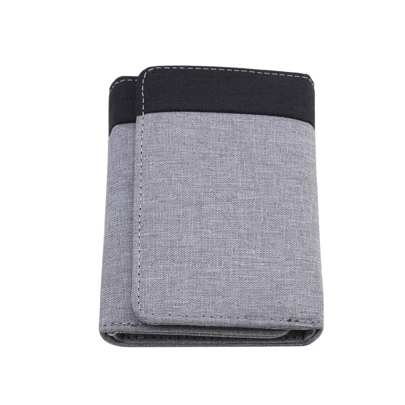 

Compact Short Tri-Fold Men s Wallet Ultra-Thin Lightweight Canvas Credit Card Holder with Multi Slot and ID Window One Size