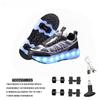 Kids Kers Roller Skate Sport Skateboard Shoes USB Charging Removeable 4 Wheels Luminous Roller Shoes Girls Boys Casual Shoes