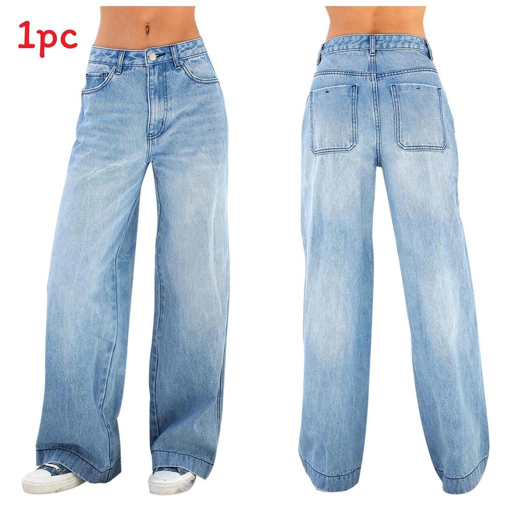 Classic High Waisted Wideleg Jeans For Women With Cotton Denim For Casual Streetwear