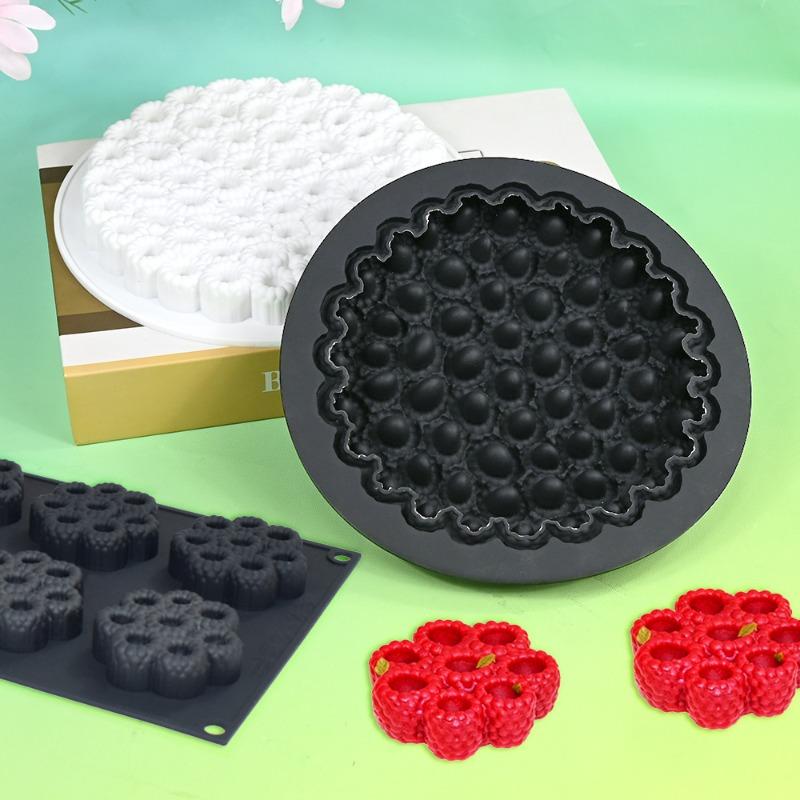 3D Himbeer-Tarte Silikonform DIY Französisches Dessert Marmeladen-Tarteboden Mousse Schokolade Gebäck Süßigkeiten Kuchen Dekoration Backform