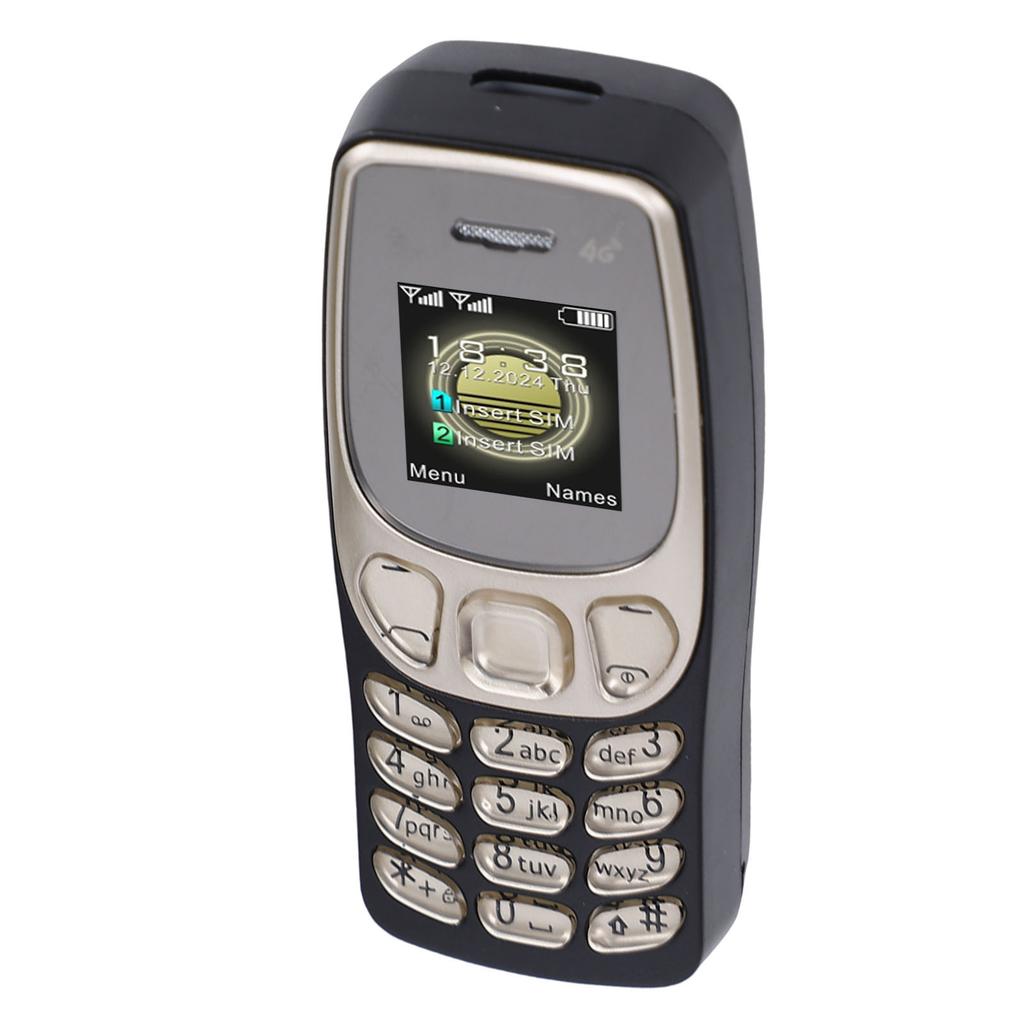 Unlocked Phone for Seniors Dual SIM 4G LTE Elderly Mobile Phone with SOS Key MP3 Playback Black Gold