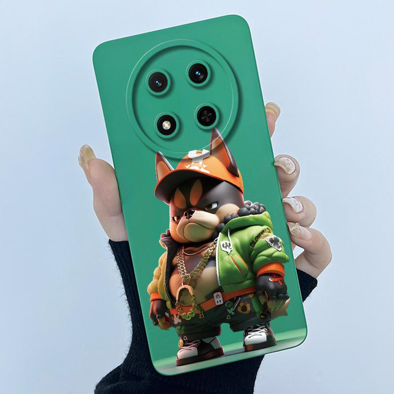 For Honor Magic 7 Lite Case Cute Cartoon Liquid Silicone Camera Lens Protector Phone Cases For Honor Magic7 Lite 5G Back Cover