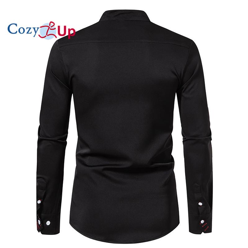 Cozy Up Men's Dress Shirts Long Sleeve Wrinkle-Resistant Casual Button Down Shirt