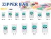 Japax Plastic Bag with Height 34cm x Width 24cm x Thickness Storage Tightly Strong 100 Pieces Zipper, Transparent, 0.04mm, Bag, Closing, Chuck, JG-4