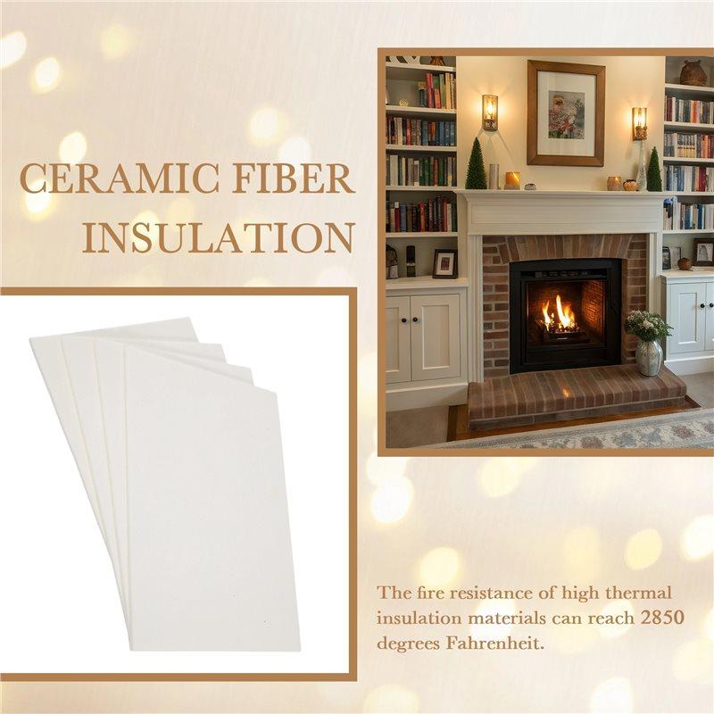 ABBY-Papel de Junta para Alta Temperatura, Tablero de Aislamiento de Fibra, Tablero Ignífugo con Calificación de 2850℉ Blanco 25X18cm Para Chimenea DIY
