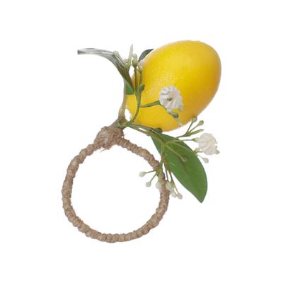 Simulācijas citrona salvetes gredzens Salvetes gredzena turētājs Mēbeles Restorāna galda dekorācija