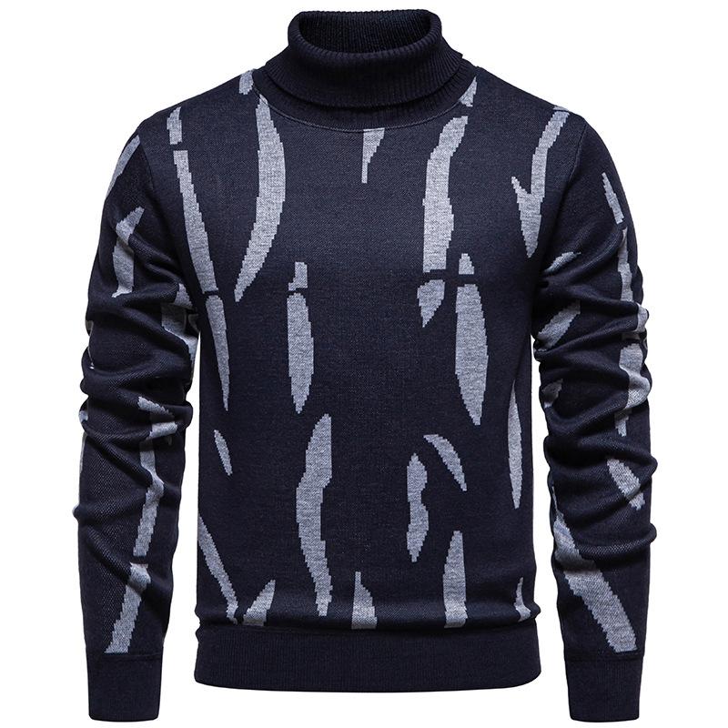 

Men s Turtleneck Sweater Thickened Fleece Winter Pullover Warm Comfortable Autumn Casual Knitwear L