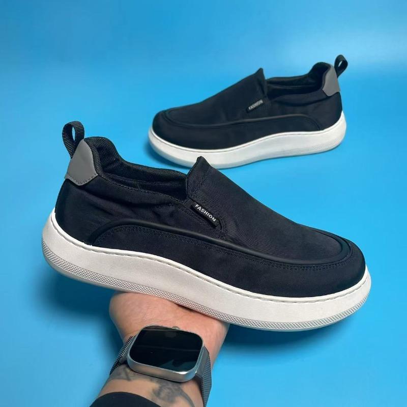 Summer Quality Selection Casual Men Shoe Black Solid Color Soft Sole Comfort Breathable Trend Men Lazy Loafers Zapatillas Hombre