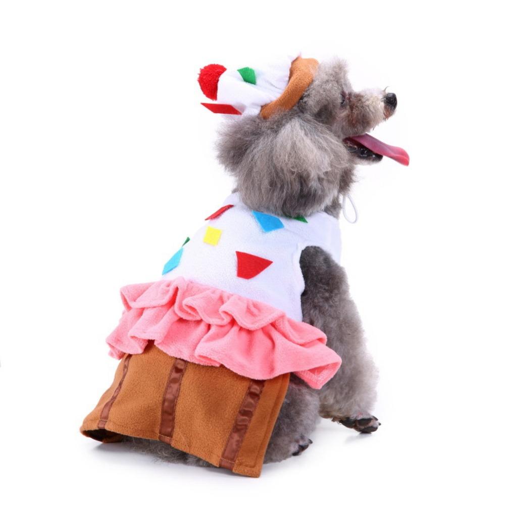Christmas Hat Elk Snowman Panda Colored Strips Out Pet Dress Beautiful Christmas Dress Dress Up  Dog Clothes