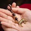Messing Ziegen Schlüsselanhänger Antik Kupfer Tierkreiszeichen Schaf Auto Schlüsselanhänger Mini Figuren Zubehör Schmuck