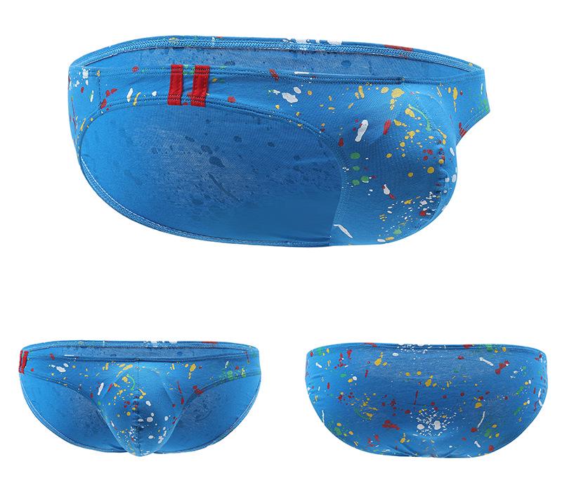 Men's Sexy Low Waist Cotton Dot Print Briefs E046