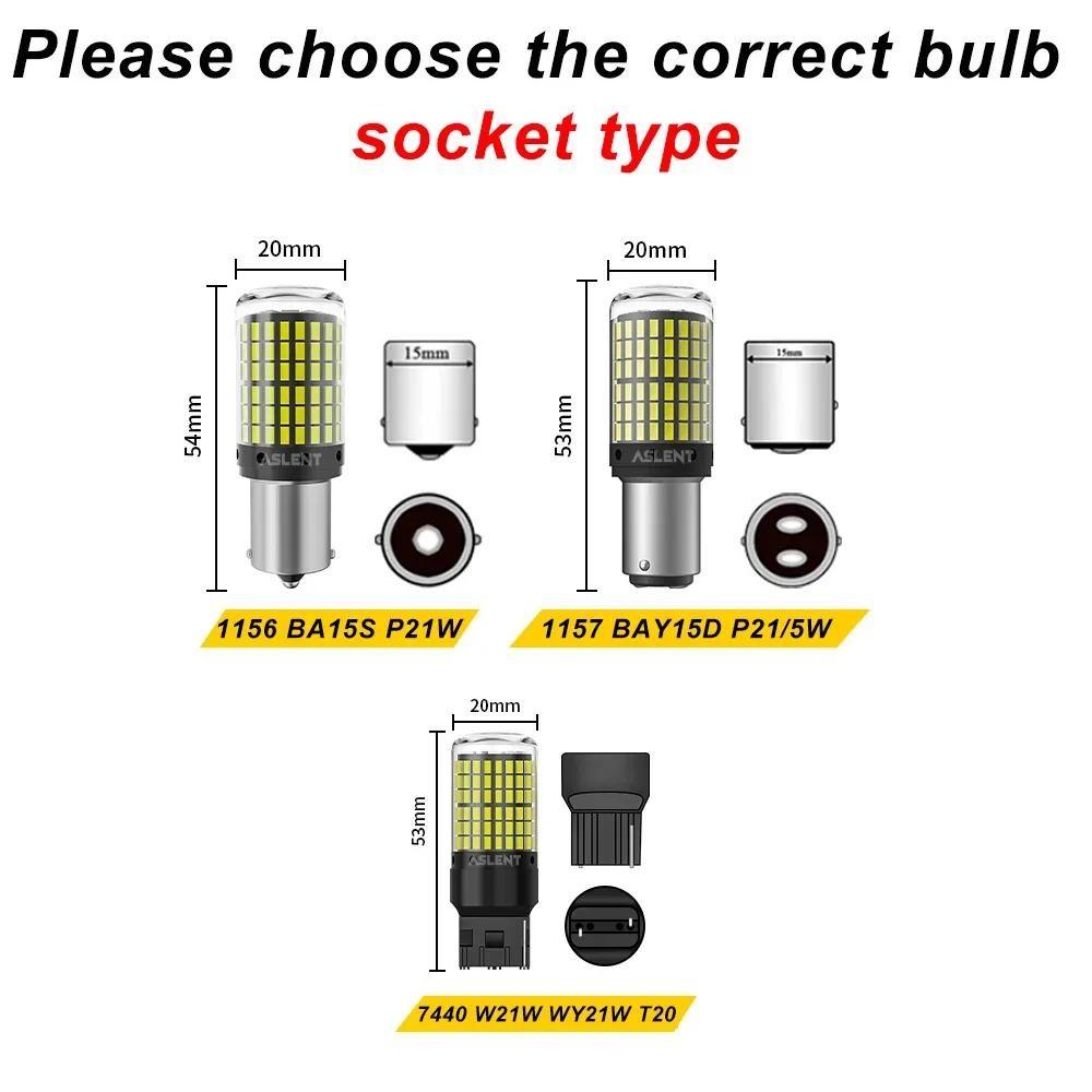 High Performance 21W LED Auto Bulb 1156 1157 7440 Canbus Error Free 2100LM