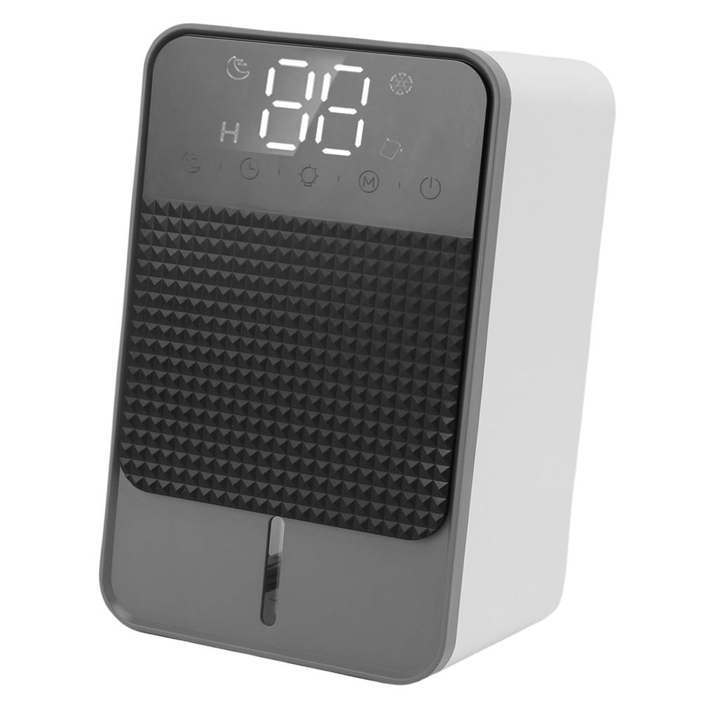 Mały osuszacz 1200 ml z wyświetlaczem cyfrowym, funkcją odszraniania, timerem, alarmem pełnego zbiornika wody, automatycznym wyłączaniem, 7-kolorowym oświetleniem ambientowym