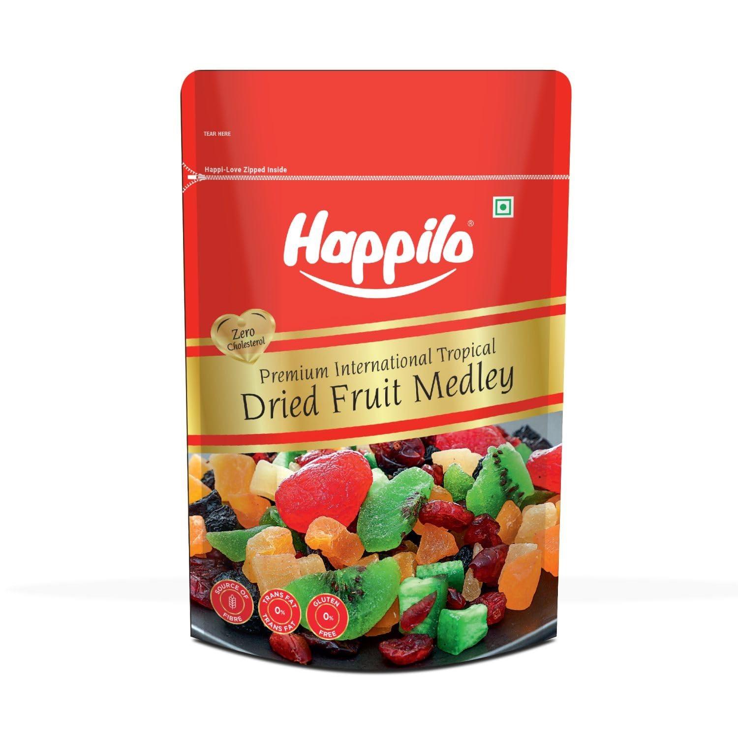 Тропическая смесь сухофруктов (200 г), Premium International Tropical Dried Fruit Medley,  Happilo