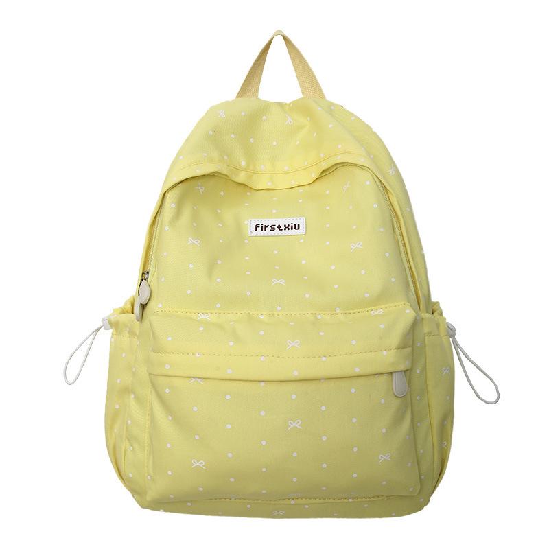 High-Value Japanese and Korean Style Fresh Polka Dot Print Backpack for Girls and Boys Elementary and Middle School Students Double Shoulder Bag