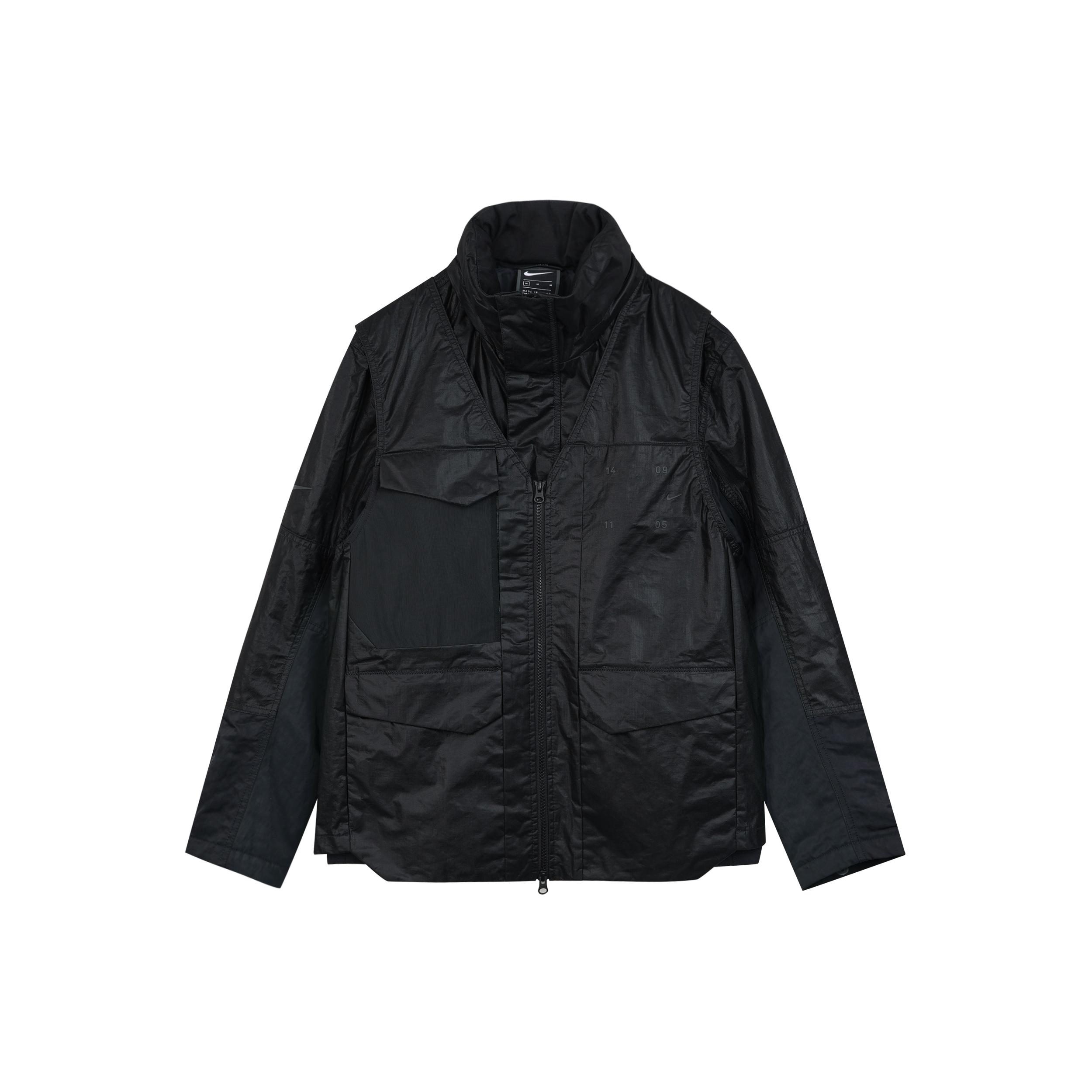 Nike Splicing Loose Windproof hooded padded Jacket Black Men s CK0698-010 L