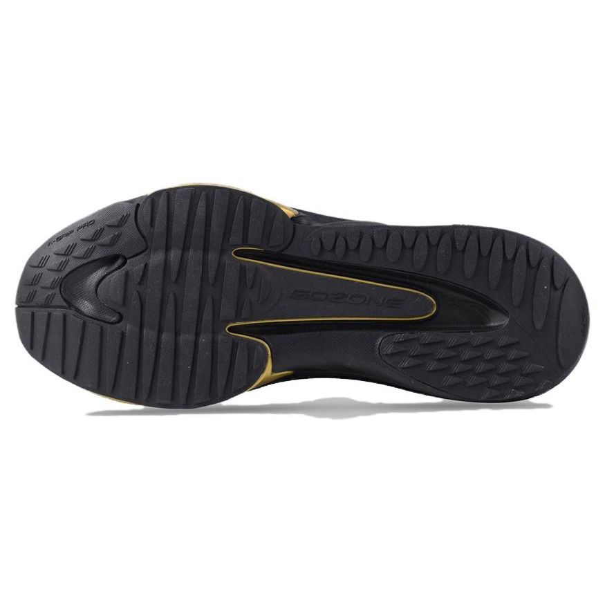 Anta Comfortable Versatile Shock Absorbing Non-Slip Wear-Resistant Waterproof Low-Top Running Shoes Men sneaker Black Gold 112145587-6