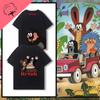 The Mole Story Krtek Vintage Cartoon Anime Shirt Short Sleev Unisex Women Cotton Round Neck Casual Loose Funny Tshirt Kid Fashion