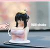 New Anime Car Sticker Chest Shaking Ornament Car Interior Motorcycle Bicycle Car Toys Boobs Decoration Stickers Car
