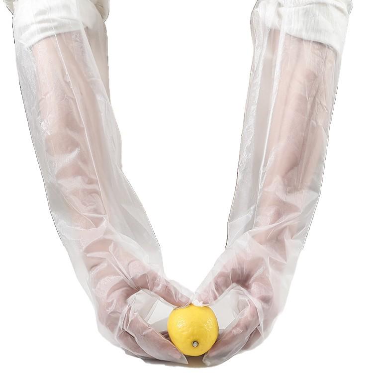 5 Pairs of Waterproof Disposable Gloves with Extended Cuff and Elastic Fit for Household Kitchen Use