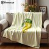Yellow Stripe Lemon Art Ultra Soft Sherpa Fleece Blanket Fluffy Warm Halloween Cozy Throw for Sofa Couch Bedroom Gift All Season