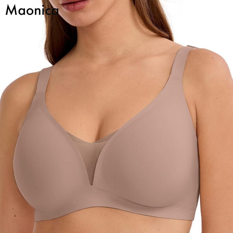 

Європейський розмір Безшовний бюстгальтер зі спинкою-майкою Суцільний Застібка на спині Без кісточок Жіночий бюстгальтер великого розміру Пуш-ап XL сірий