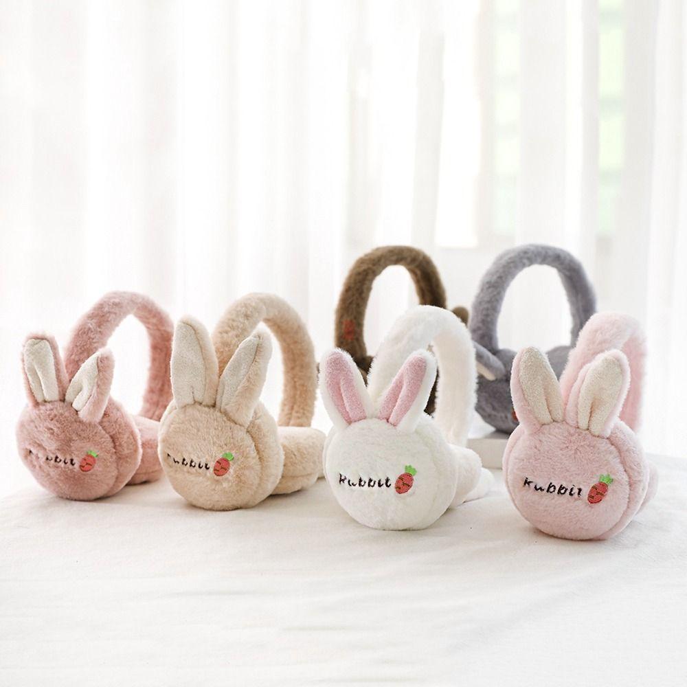 Rabbit Ear Cartoon Doll Earcap Women Earmuffs Children Ear Cover Winter Ear Cover Plush Earmuffs