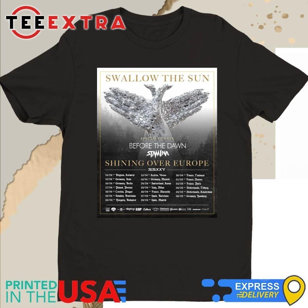 Swallow The Sun Tour 2025 Black Cotton All size S-5XL Tee Shirt HT253 Unisex T-Shirt XXXL