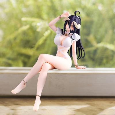 Overlord Figures Albedo Anime Figure Sexy Girl Swimsuit Sitting Figurine Model Pvc Statue Doll Collection Decoration Toys Gifts