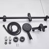 Single Handle Matte Black Wall Install Rain Shower System Stainless Steel Bathroom Shower Faucet Mixer