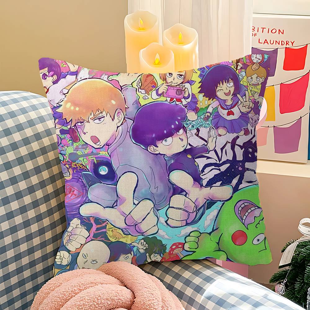Japan Anime Mob Psycho 100 Personalized Pillow Dust Cover Bedroom Kids Party Decoration Pillowcase Birthday Children Gift