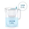 BRITA Water Filter, Jug-Style, PFOS/PFOA Removal Tested, Filtered Water Capacity: 1.26L (Total Capacity: 2.4L), Style Blue, [Official Japanese Product