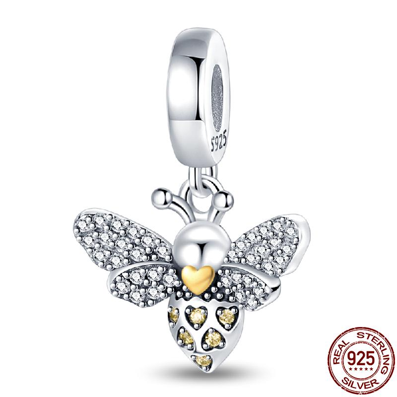 Genuine Copper Butterfly Zircon Series Pendant Jewelry Piece Fit 3Mm Pan Bracelet DIY Style Charm For Women Jewelry Stylish Gift