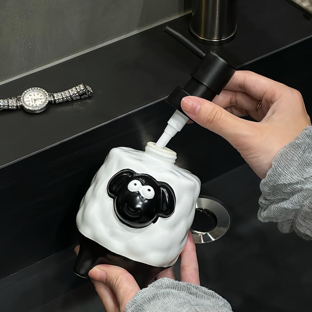 Soap Dispenser Cartoon Lamb Hand Sanitizer Bottle Shower Gel Dispenser Bottle Press Bottle Ceramic Shower Shampoo Dispenser