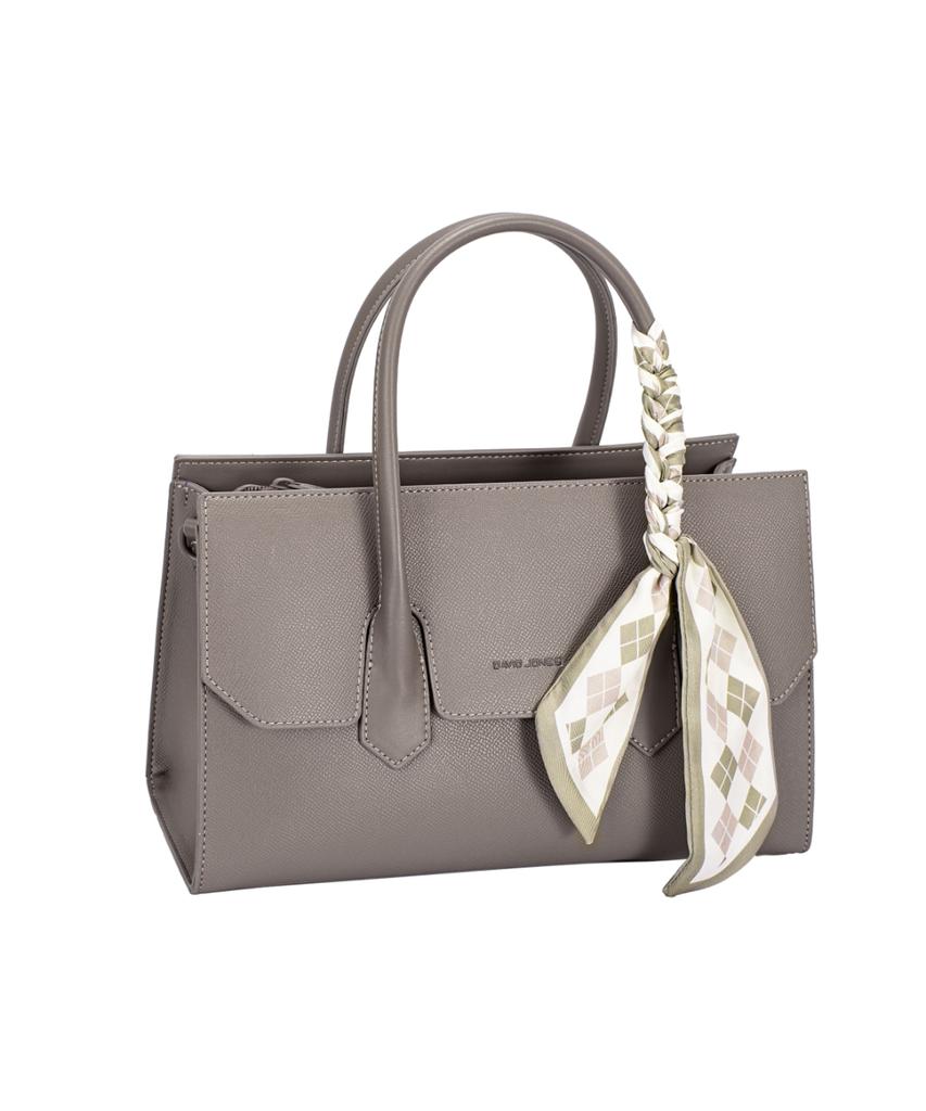 David Jones Madeleine 3-Way Scarf Tote Leather Bag Warm Taupe (Cm7416-1)