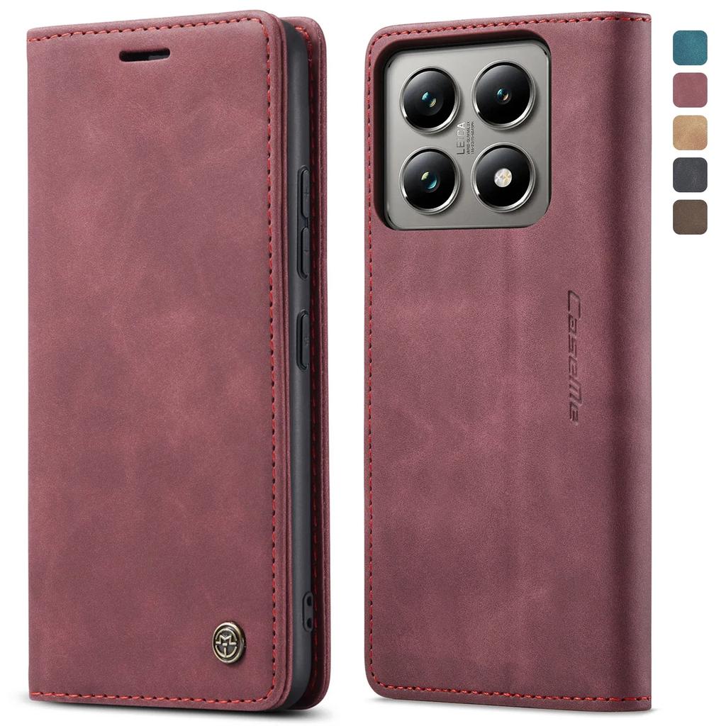 Hülle für Xiaomi 13 14T Pro POCO X6 Redmi Note 13 K40 4G 5G Lederständer Kartenhalter Taschenständer Flip Magnetständer Flip Vollständige Telefonabdeckung