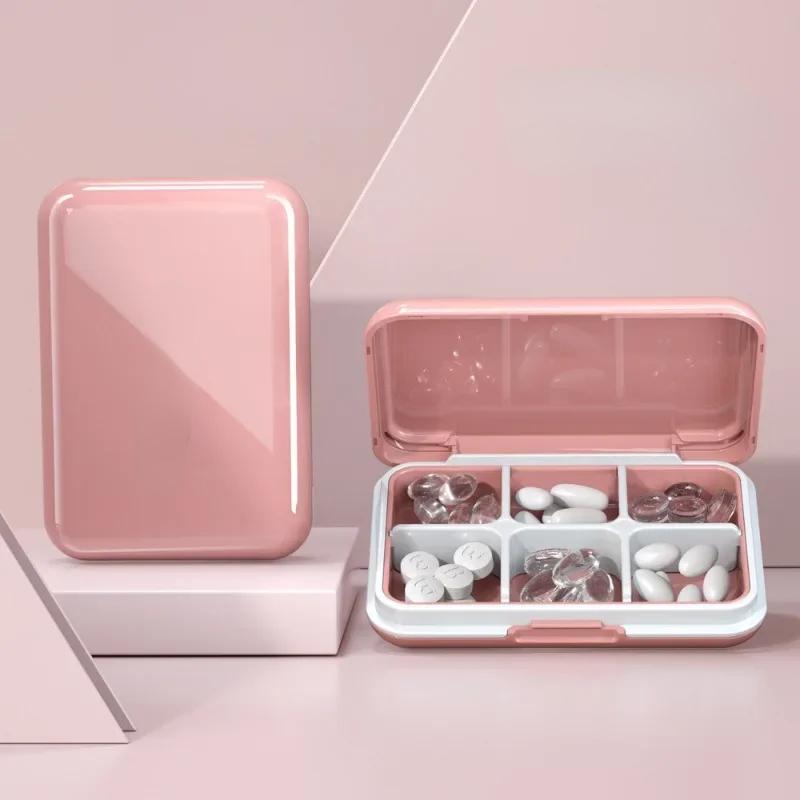 

6 сеток, большая вместительная аптечка, 7 дней, влагостойкая герметичная коробка для таблеток, портативная капсула, коробка для хранения витаминных таблеток для путешествий