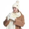 Winter Hat Beanie Long Scarf Touchscreen Gloves Set 3Pcs Soft Thick Fleece Lined Gloves Skull Cap Scarf Set for Women Men