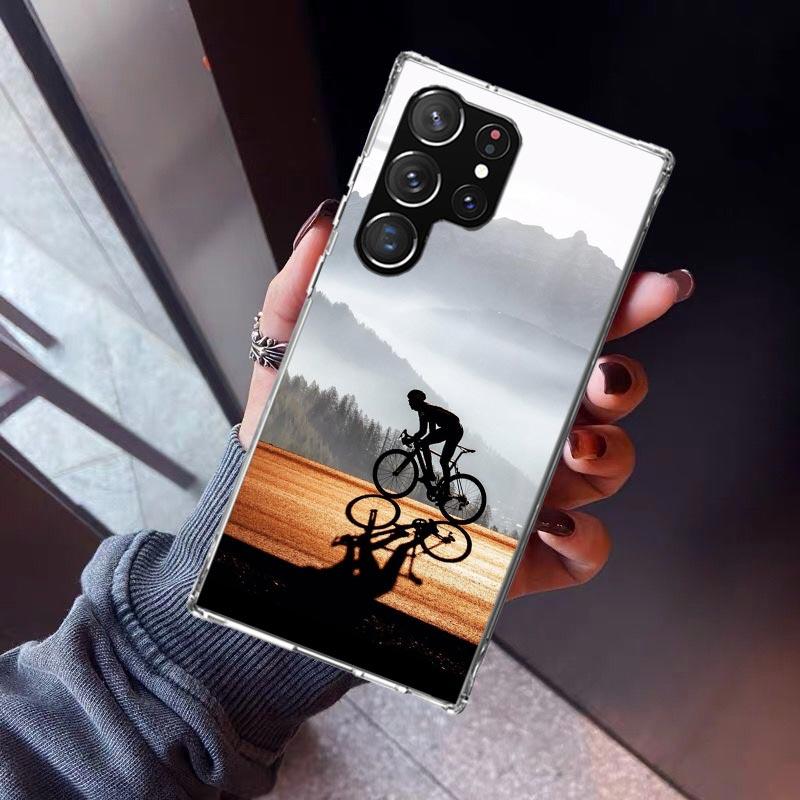 Bicycle Bike Sport Phone Case For Samsung Galaxy S23 S24 S25 Edge S26 Ultra S22 + S21 Plus S20 FE Cover Silicone Print Shell Gal