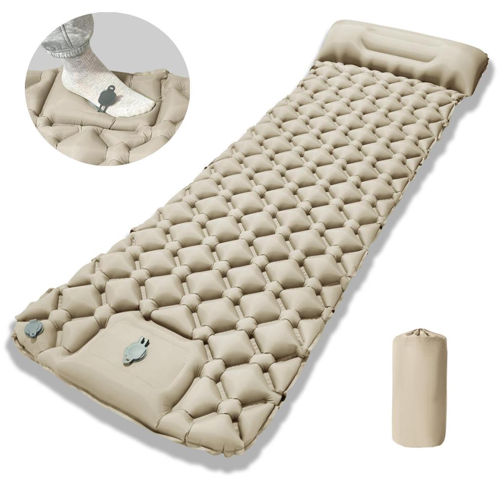 LT-88 Foot Pump Inflatable Ultra-light TPU Sleeping Pad for Camping & Outdoors
