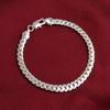 Trendy 5mm Silver-Plated Side Bracelet: European & American Fashion Accessory