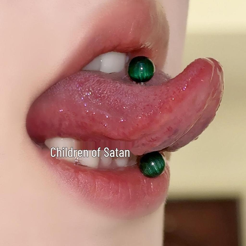 Satan's Child Tongue Barbell: Comfortable & Stylish Piercing for a Sweet & Cool Vibe
