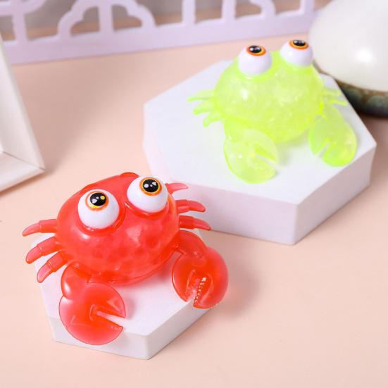 Zabawka do ściskania Kraba Elastyczne Elastyczne Piłki Antystresowe Kolorowa Zabawka do Ściskania Łagodzi Stres Zabawki Wentylacyjne Fidget Squishes Zabawka Dekompresyjna Upominek na Przyjęcie