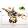 Large Aladdin's Wishing Lamp Figurine - Metal Home Decor and Gift