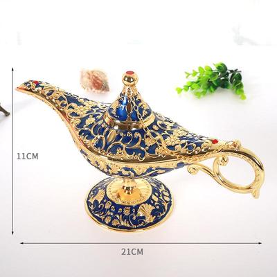 Groot Aladdin's Wenslamp Beeldje - Metalen Huisdecoratie en Cadeau