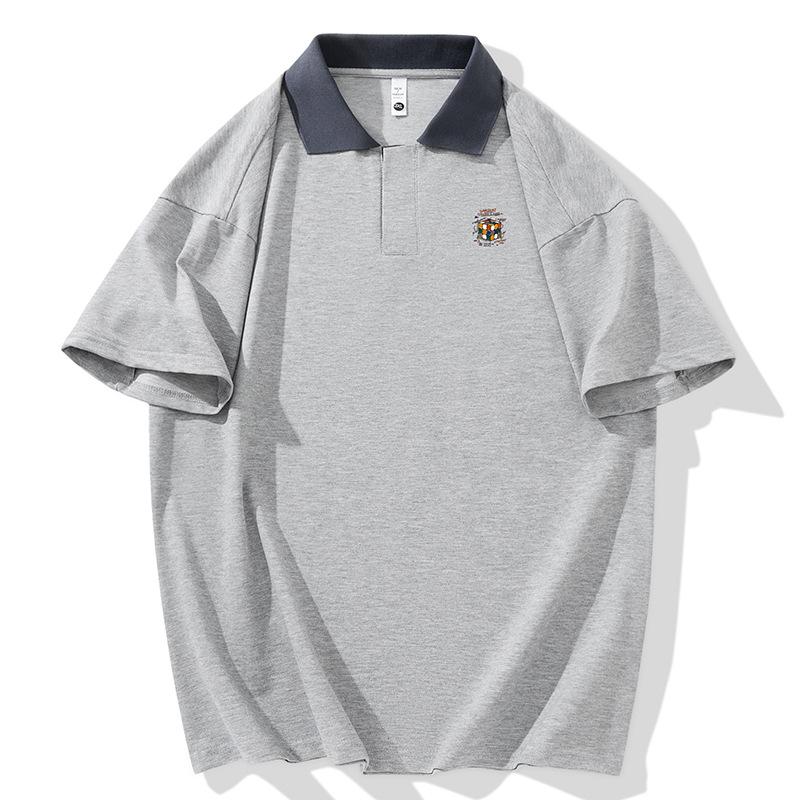 Updated Summer T-shirt Comfortable Fit Trendy Lapel Short-sleeved POLO Top T-shirt