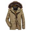 Men's Casual Cotton Clothes Winter New Large Size Thickened Velvet Middle-aged and Elderly Cotton-padded Clothes Male Father Jacket