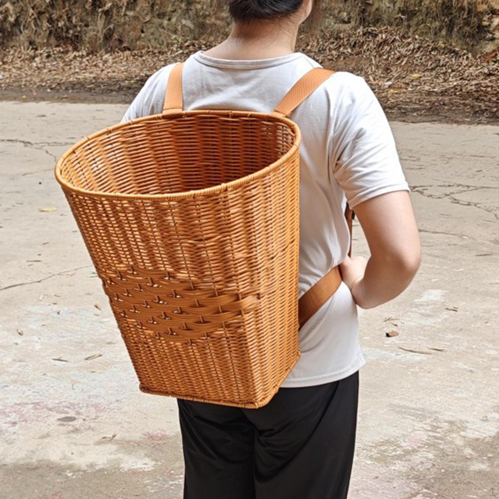 

Корзина для сбора чайных листьев, рюкзак для покупок и хранения, многоцелевая, ручной работы, плетеная, для цветов, для фермы