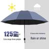 Twelve-Bone Extra-Large Dual-Use Manual Umbrella with Black Glue Sunscreen
