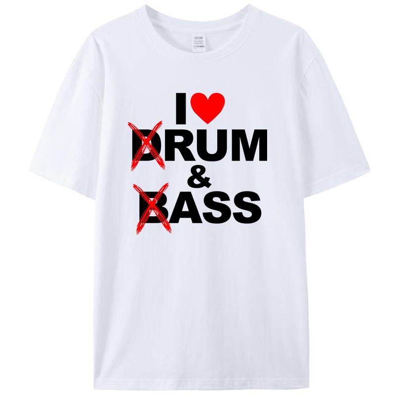 Ich liebe Drum & Bass Liebhaber Rum & Hintern Lustiges Damen Herren T-Shirt Kleidung T-Shirts Grafik Vintage Oberteile Neuheit Geschenke